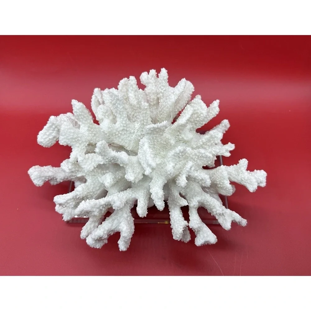 RARE Vintage Faux Large Heavy White Cauliflower Coral 10.5
